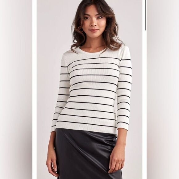 Ellen Tracy Zipper Detail Ribbed Sweater Size Medium NWT - Picture 7 of 7